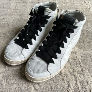 P448 Skate Hammer Sneaker Womens High Tops White black Sz 41